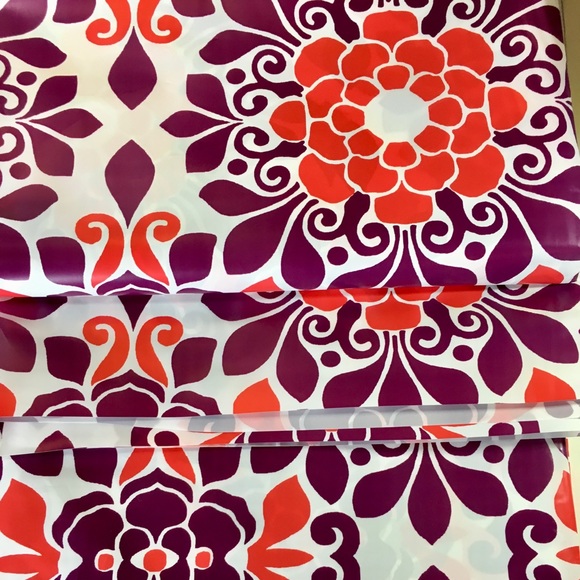 Aimee Red Medallions Peva Shower Curtain Burgundy - Picture 5 of 6